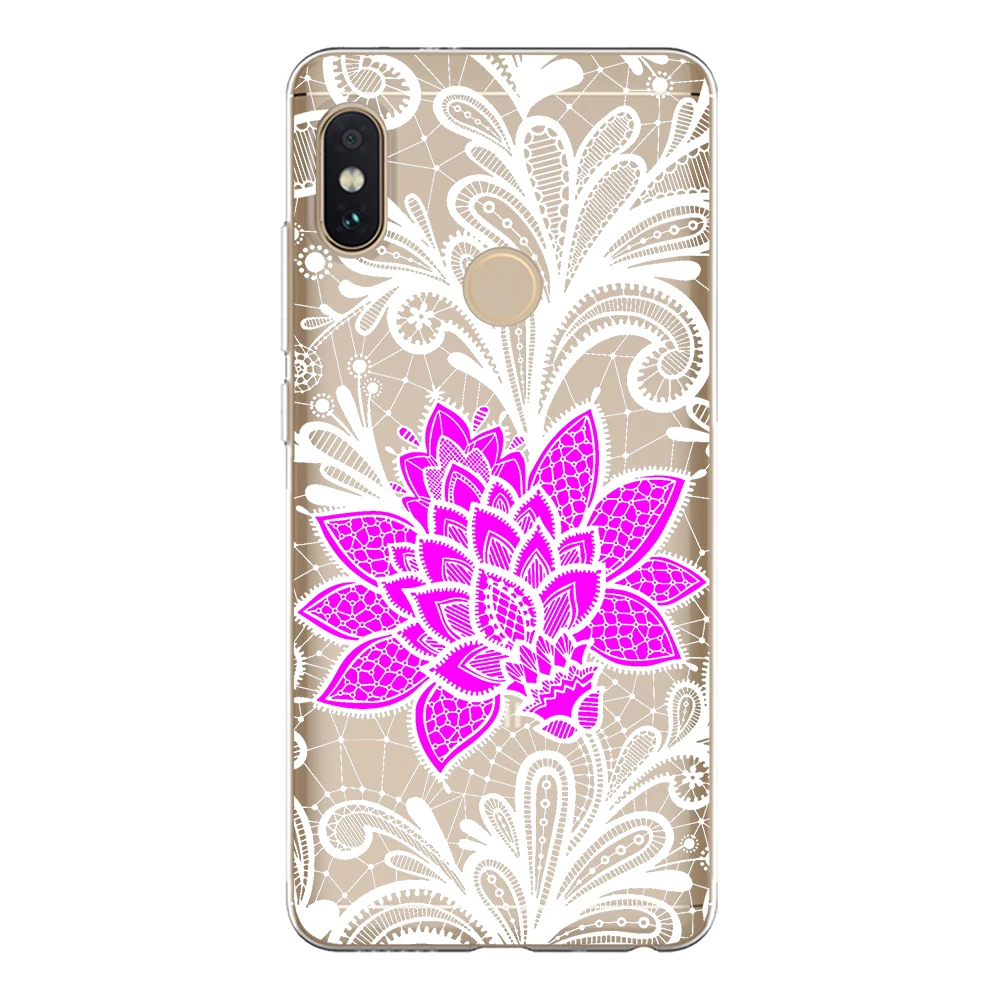 Мягкий чехол из ТПУ для Xiaomi Redmi 5 Plus 6 6A Note 4 4X Pro силиконовый мандала кружевной