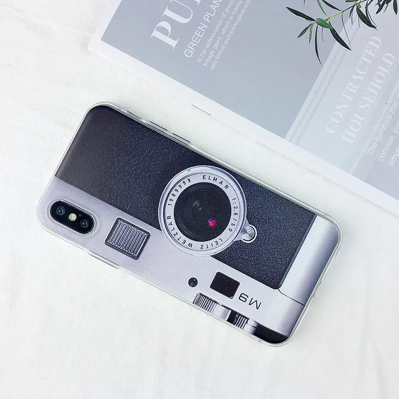 Силиконовый чехол для iPhone XS 11 Pro Max 5S XR, прозрачный чехол из ТПУ для iPhone X 6 6S 7 8 Plus, забавные Чехлы для пары с изображением пивной камеры Gameboy