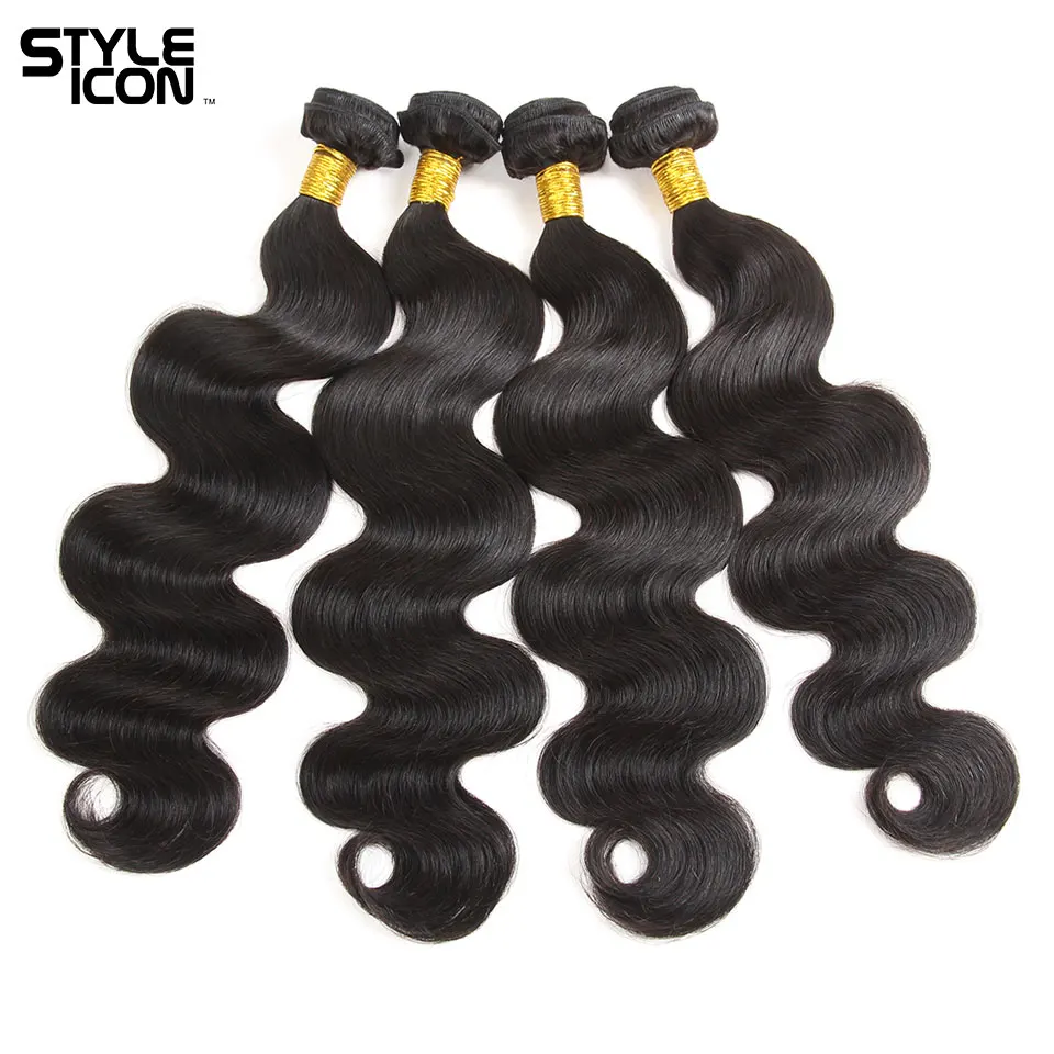 Перуанские волнистые волосы с фронтальной Styleicon не-Remy фронтальные и пучки