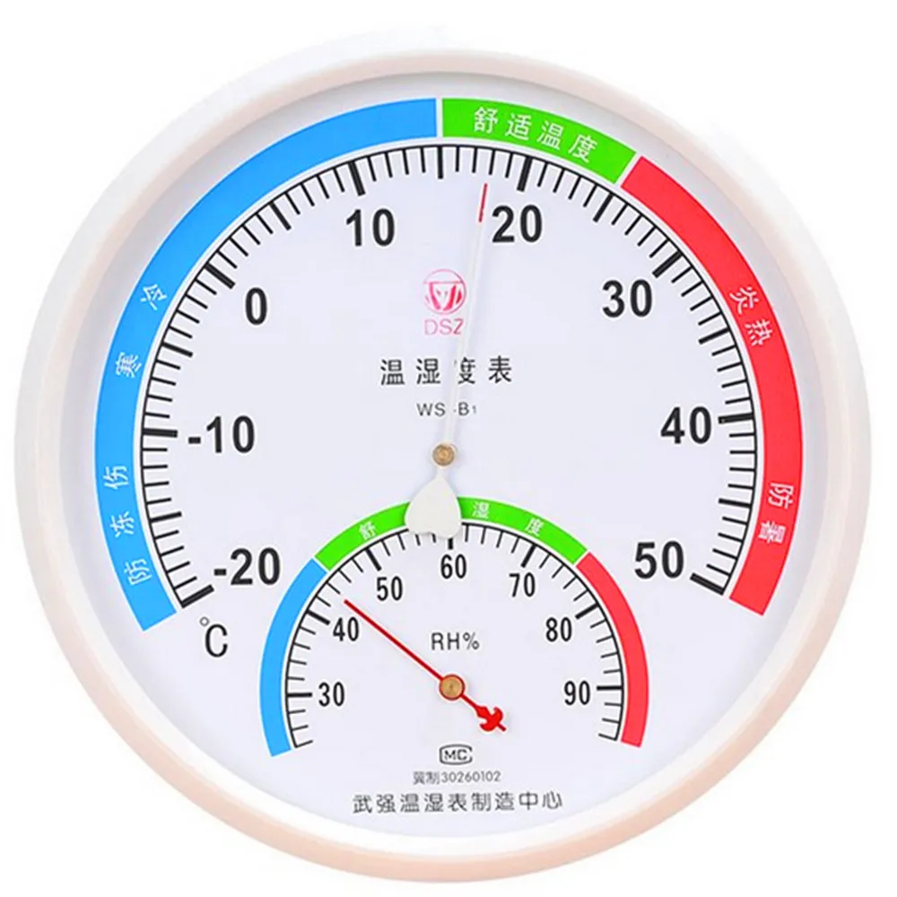 

1 шт. термометр с указателем и гигрометром декоративные часы для-20 ~ 50 C WS-B1 детские домашние настенный гигрометром декоративные часы для Диам...