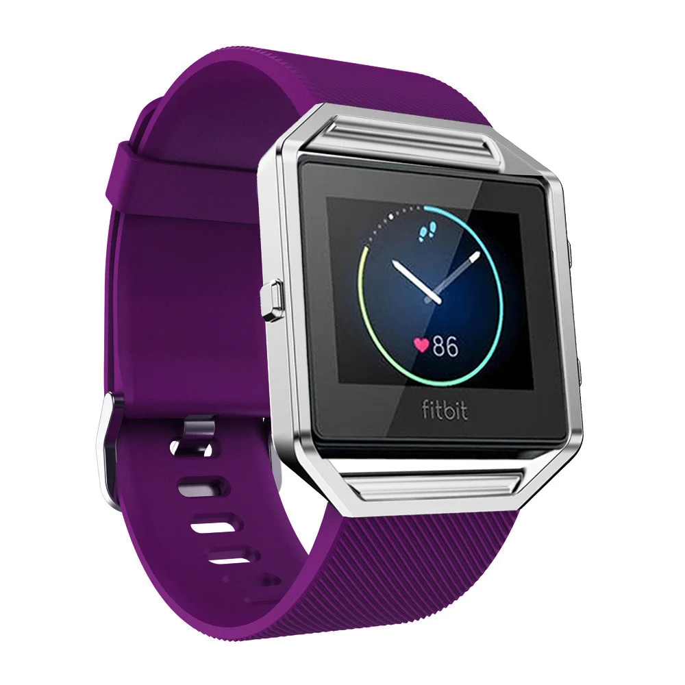 Из силикагеля мягкий ремешок Ремешок Браслет для Fitbit Blaze часы замена силиконовый