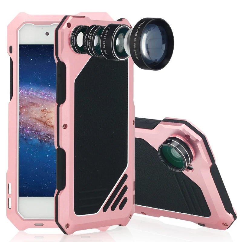 Suntaiho case for iphone 5 6 7 8 X Plus SE Lens 3 in 1 mobile phone lenses fisheye camera lens 15X wide angle macro |