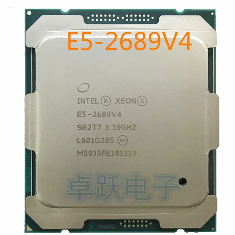 E5 2689V4 Original Intel Xeon 3 10 ГГц ядерный 25 Мб SmartCache 2689 V4 FCLGA2011 165 Вт|Процессоры| |