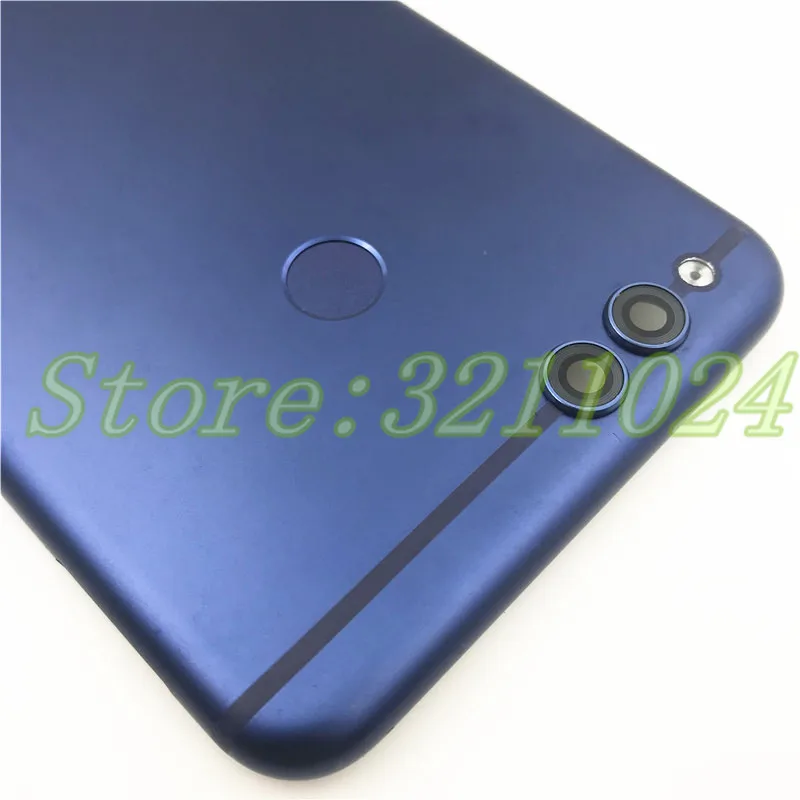Металлический чехол для huawei Honor 7X BND-L21 BND-L22, задняя крышка, чехол на заднюю дверь, чехол на полную батарею+ отпечаток пальца+ объектив камеры