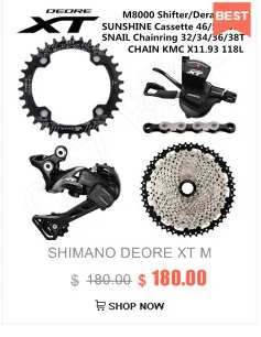 Shimano Deore XT M8000 указано 40-30-22T 170 175 мм диаметра окружности болтов(Горный набор велосипедных компонентов 3x11-Speed 42 T M8000 переключатель тормоза
