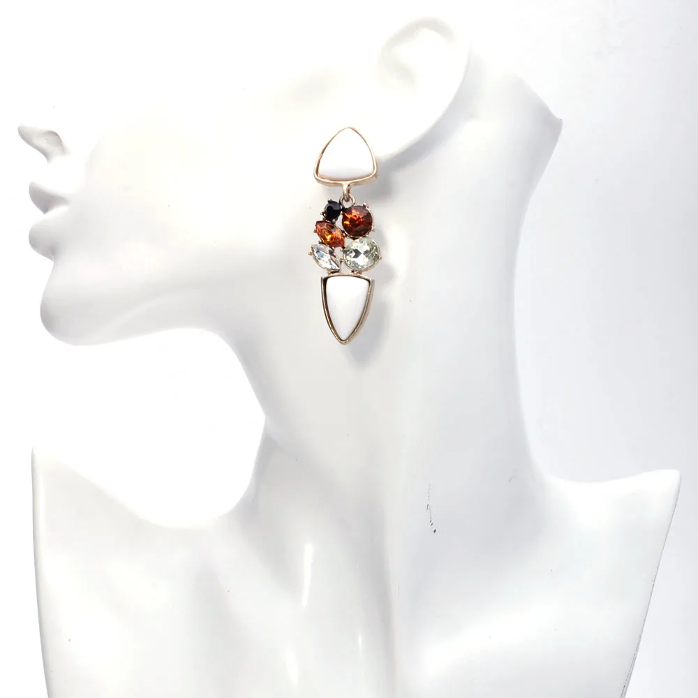 Женские серьги-гвоздики с подвесками в виде капель | Украшения и аксессуары