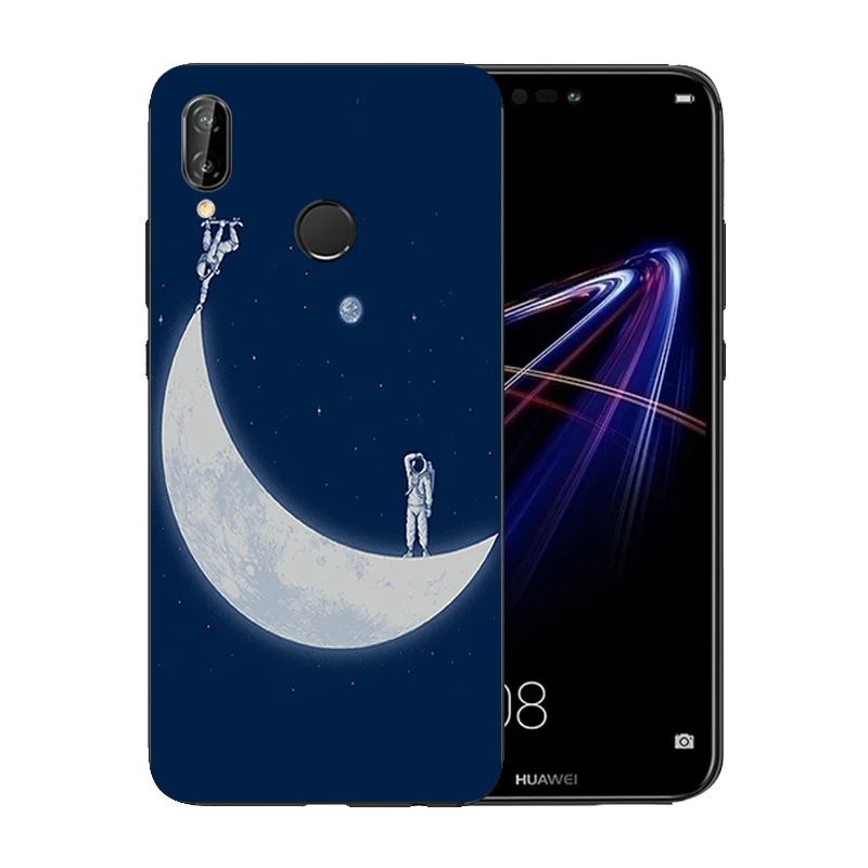 5 84 дюймов для Huawei P20 Lite противоударный чехол nova 3e космическая Луна узор