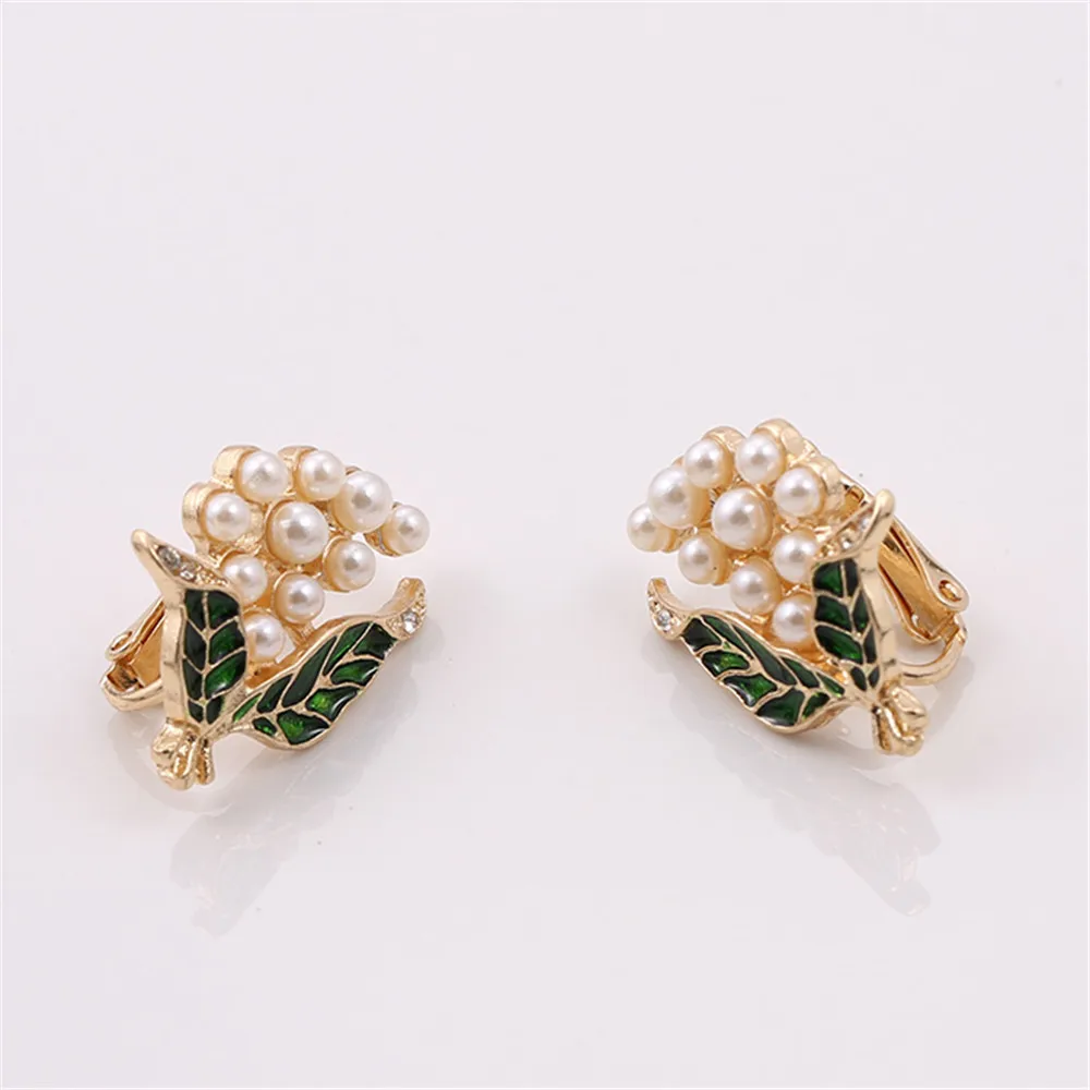 XQ с бесплатной доставкой новый модный набор зеленых брошек жемчужной глазурью