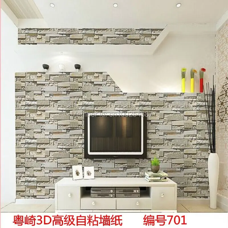 Роскошные каменные кирпичные стены ПВХ виниловые обои 3D импортные для гостиной