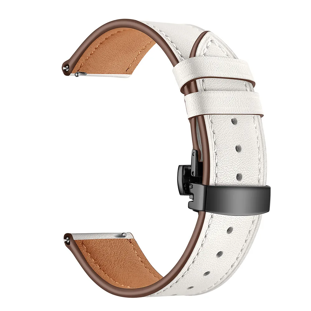 22 мм роскошный ремешок из натуральной кожи для huawei Watch GT 2 1/2 Pro наручный ремешок для samsung Galaxy Watch 46 мм/gear S3 браслет ремень