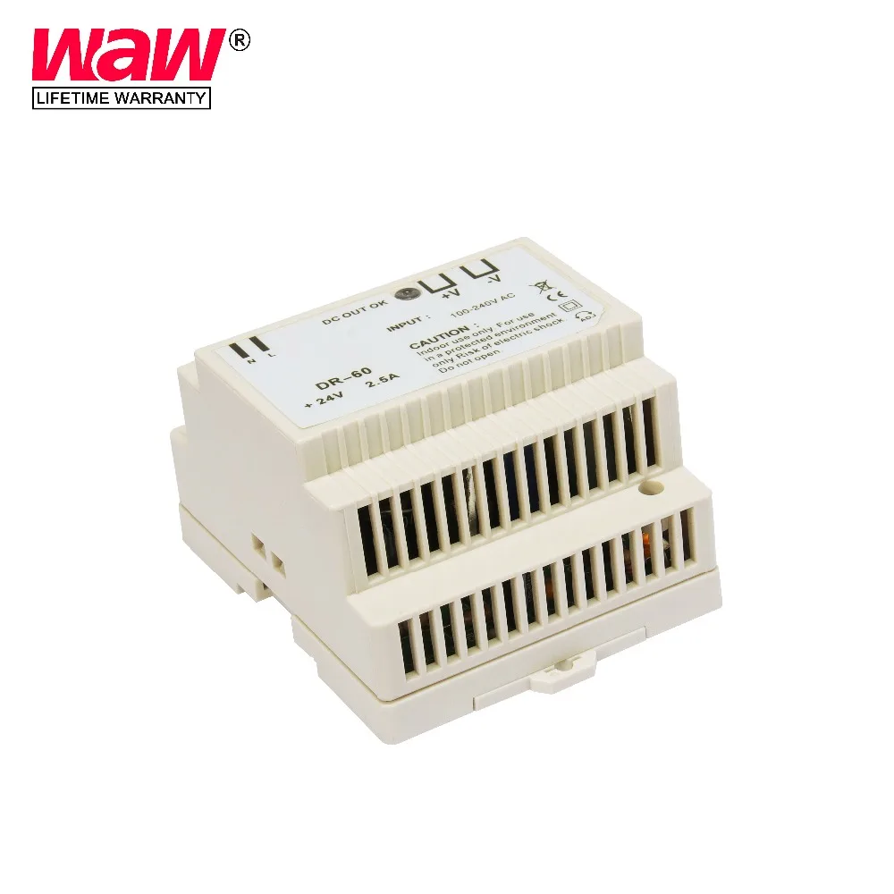 60 Вт rail выключатель питания Блок DR Выход DC12V DC24V импульсный источник входное