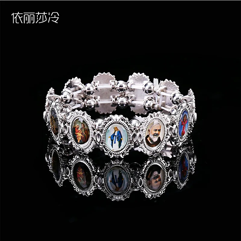 48 шт/католический браслет из бисера классический католический Saint эластичный