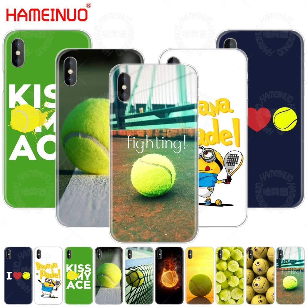 HAMEINUO чехол для сотового телефона с теннисным мячом iphone X 8 7 6 4 фотосессия 5 5c 6s