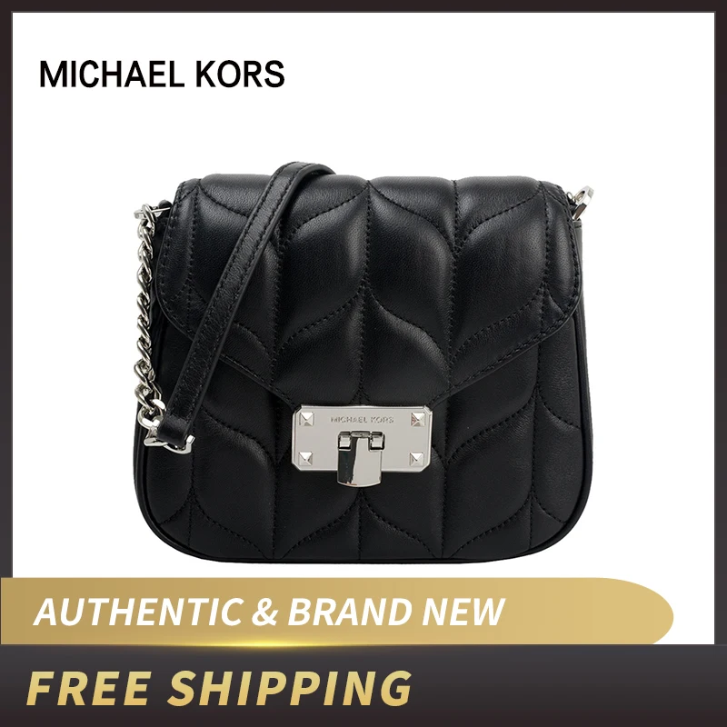 Сумка с клапаном MICHAEL KORS Damen Tasche SM SHLDR Leder PEYTON schwarz 35S9SP6C1L | Багаж и сумки