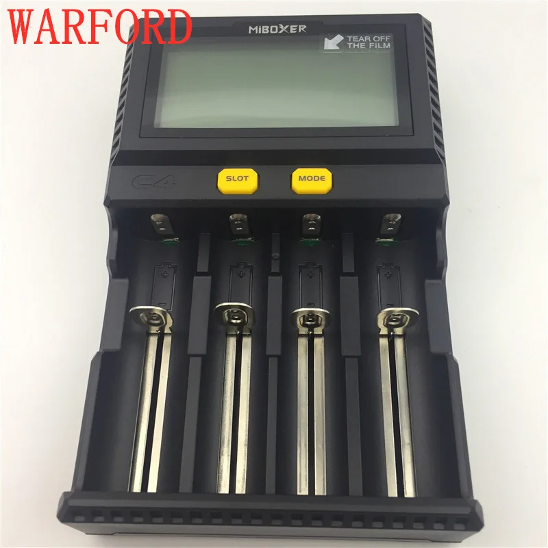 Miboxer C4 зарядное устройство для смартфонов 4 ЖК дисплей слоты 10340 10440 AA AAA 14500 18650 26650