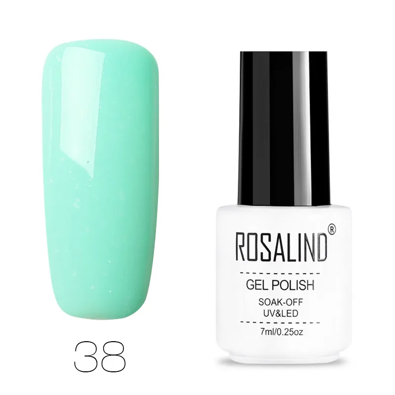 38 ROSALIND лак для ногтей Vernis Полупостоянный Гибридный лак Гель-лак УФ Цветной Гель-лак для маникюра верхнее покрытие блеск для ногтей - Цвет: 38