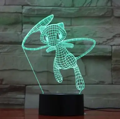 Model 4 Новая лампа Покемон 3D Пикачу ночной Светильник Хэллоуин Детские игрушки Праздничные подарки USB лампе карманные монстры Lampara с фабрики - Испускаемый цвет: Model 4