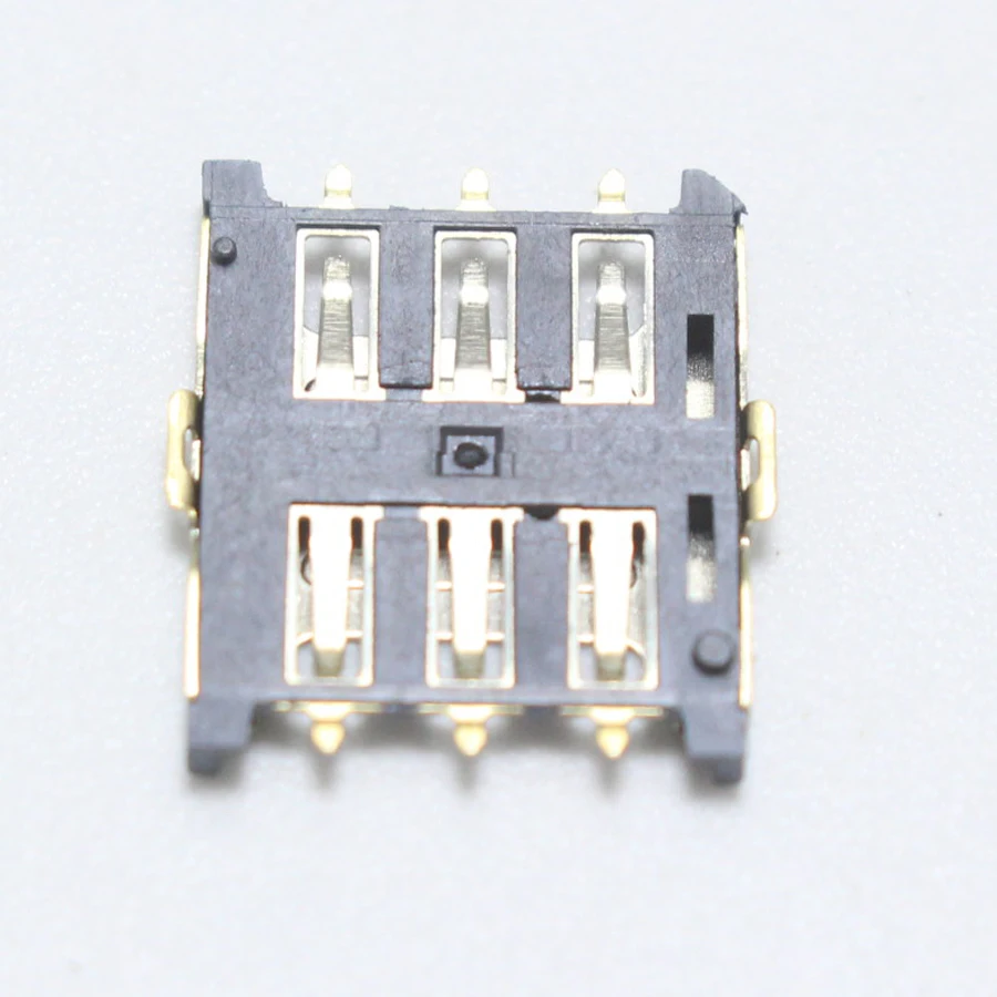 2pcs Nano-SIM 6P jack Mini Card Drawer Plug Type Gold Plated 2x3Pin Nano sim Connector Socket | Обустройство дома