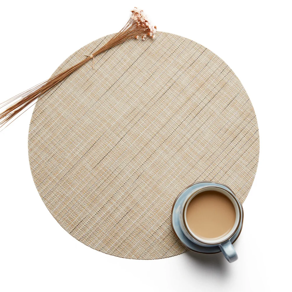 SunnyRain 6-Piece Cotton Round Table Setting Placemat Luxury Place Mats Insulation Mat | Дом и сад