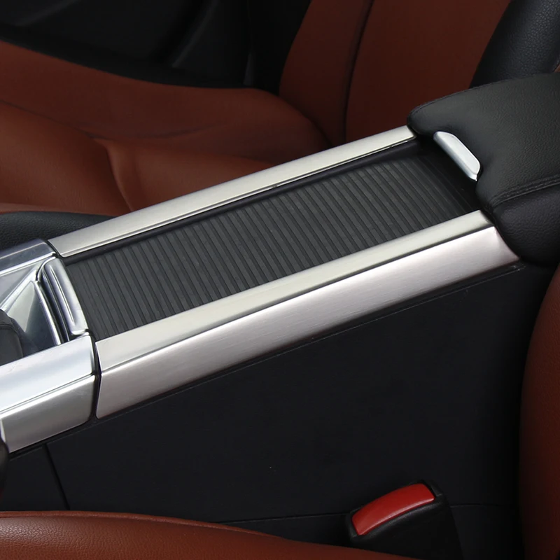 Car Styling Center Control Armrest Trim Stainless Steel Water Cup Holder Decoration Strips For Volvo XC60 S60 V60 | Автомобили и