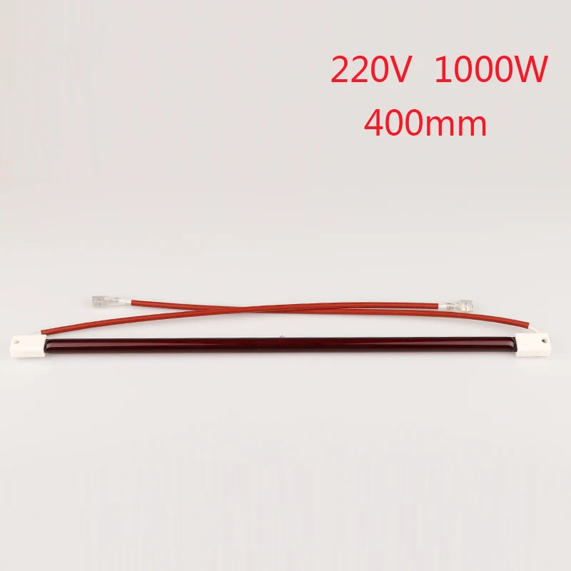 Галогенная инфракрасная кварцевая трубка рубинового цвета 400 мм 220 В 1000 Вт ИК