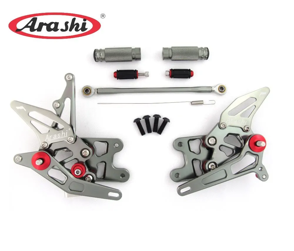 Араши GSXR 1000 K7 Rider Rearset Регулируемый Подножки для SUZUKI GSXR1000 GSX R 2007 2008 мотоцикла с
