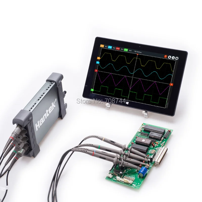 Портативный USB осциллограф Hantek 200 МГц 4 канала 1 Гвыб/с|usb oscillograph|oscilloscope portablehantek