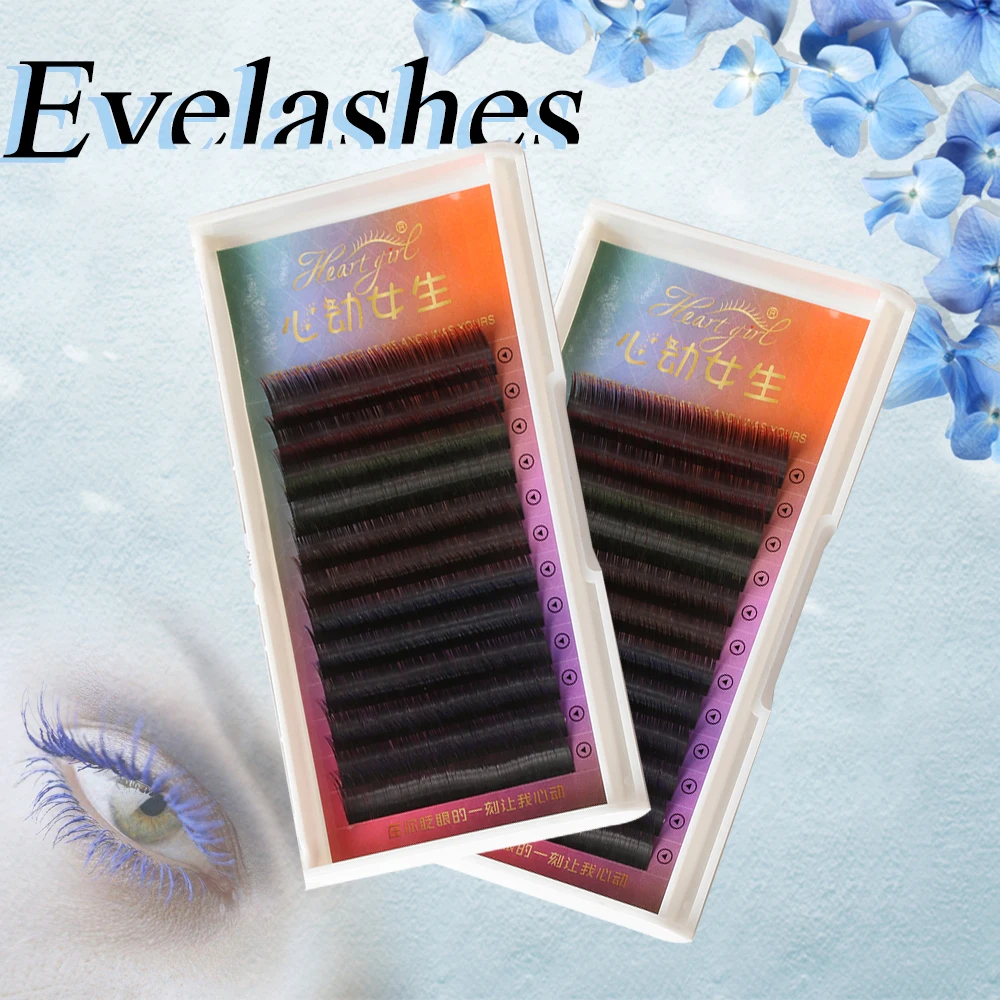Накладные ресницы 8 13 мм 12 рядов/лоток 5 цветов|handmade false eyelashes|false eyelasheseyelash extension |