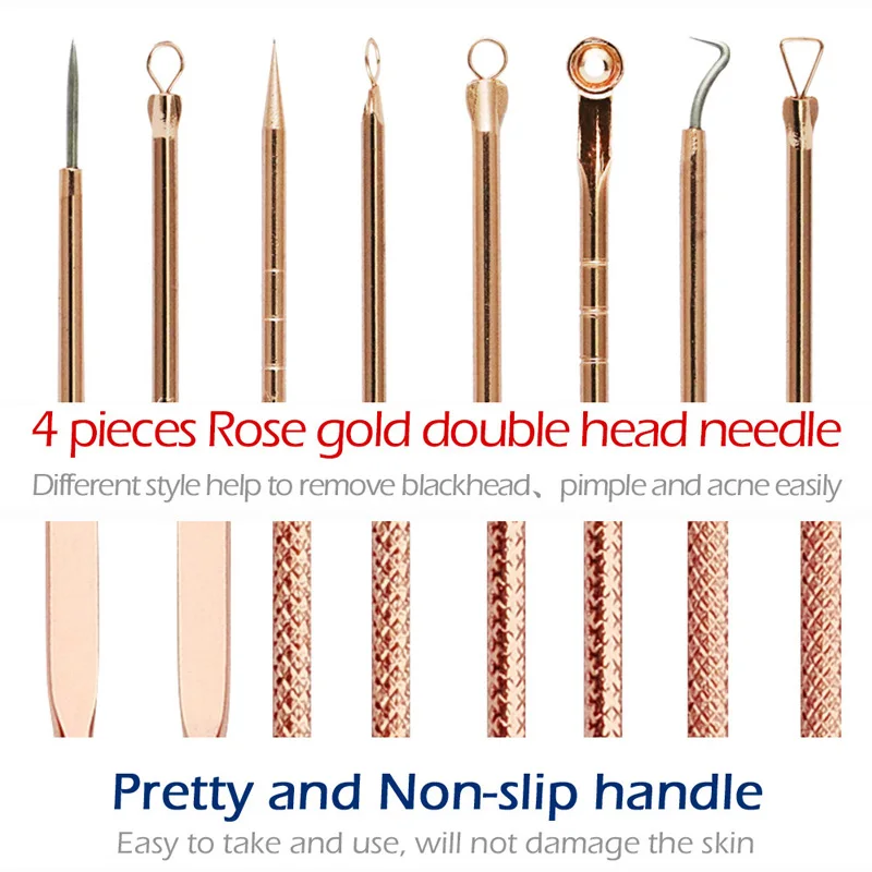 4 шт./партия для черных точек угри прыщи экстрактор прыщиков вакуумное устройство