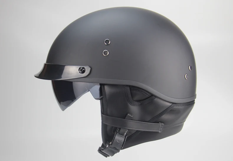 Moto rcycle шлем cascos para moto открытый Половина лица casco moto Винтаж jet capacetes de moto ciclista с двойной защитные козырьки объектива