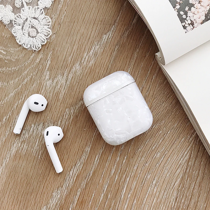 Чехол OTTWN для Apple AirPods ракушка чехол наушников Airpods Ins shell grain IMD силиконовый