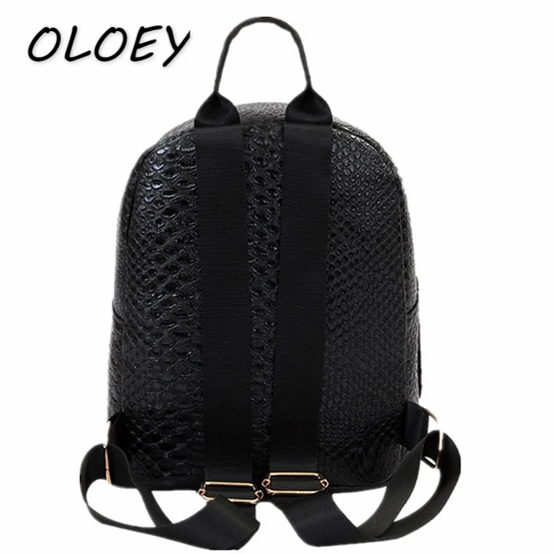 Женский мини рюкзак с рисунком аллигатора женский из искусственной кожи Mochila для