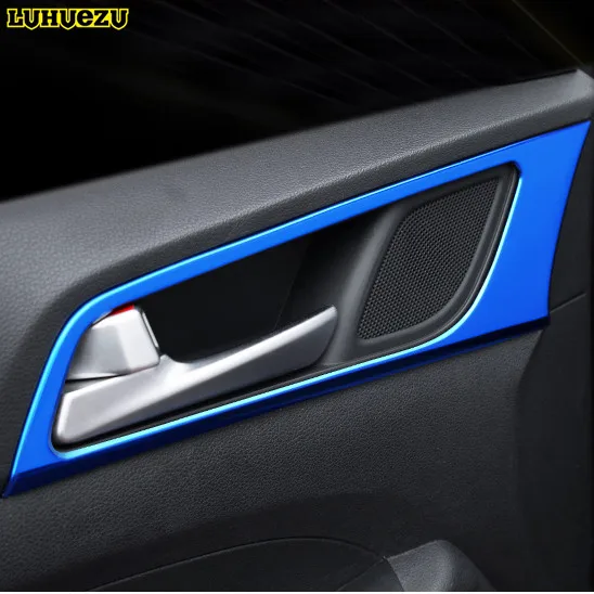 door handle Luhuezu нержавеющая сталь интерьер автомобиля стеклоподъемник переключатель Стайлинг планки для hyundai Tucson аксессуары - Название цвета: door handle