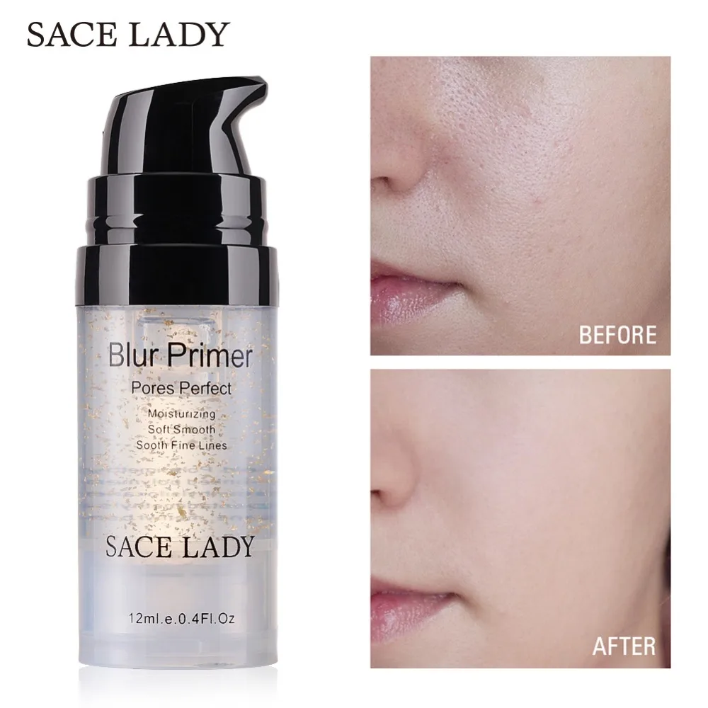 SACE LADY праймер для макияжа 24K Gold контроль масла матовый макияж лица основа гель