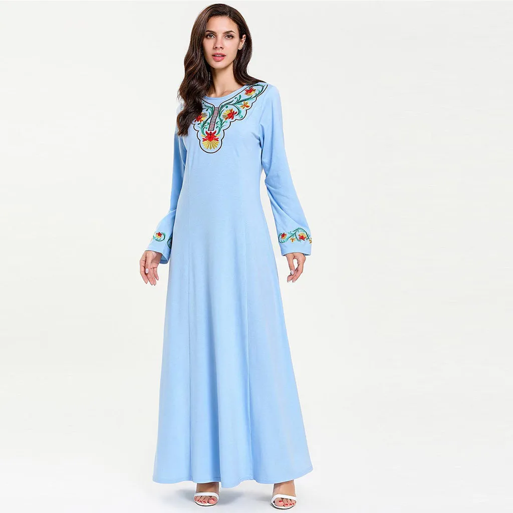 Длинное Плиссированное мусульманское платье-макси Abaya Qatar ОАЭ Турецкая