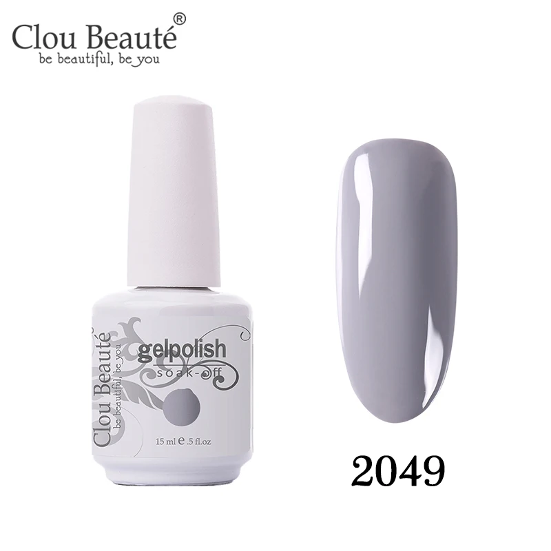 2049 Clou Beaute оливковый зеленый Цветной Гель-лак для ногтей Светодиодный УФ-гель для ногтей замачиваемый Гель-лак для ногтей маникюр Полупостоянный Vernis Гель-лак - Color: 2049