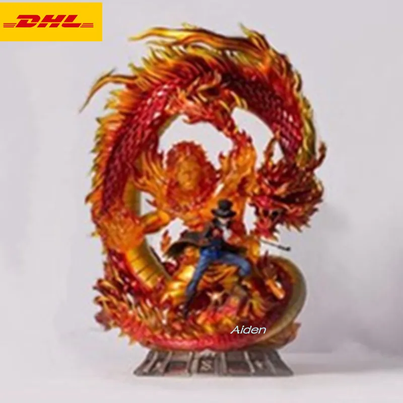 

26" ONE PIECE Statue Revolutionary Army Bust Sabo Full-Length Portrait Portgas.D. Ace GK Action Figure Model Toy BOX 66 CM Z516