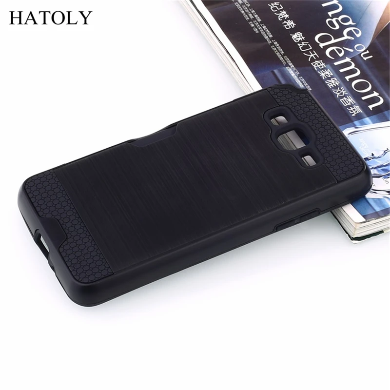 Hatoly чехол для samsung Galaxy Grand Prime G530 Чехол-Броня с эффектом силиконовый резиновый