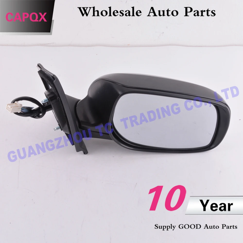 CAPQX, 1 пара, 7 проводов для Toyota VIOS 2008-2013, внешнее зеркало заднего вида в сборе, светодиодный светильник поворота, зеркало заднего вида 87910-0D400