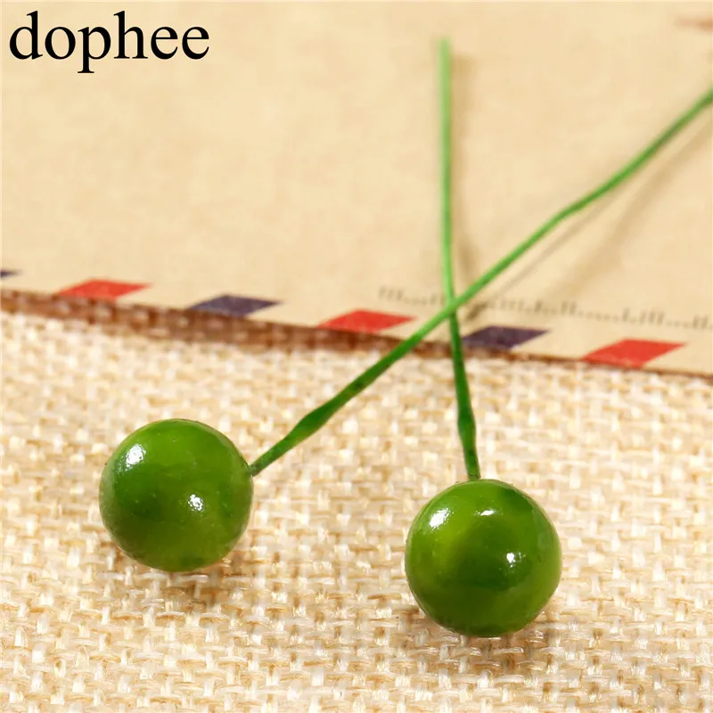 Искусственные ягоды Холли dohee 100 шт. яркие красные домашняя гирлянда на Рождество