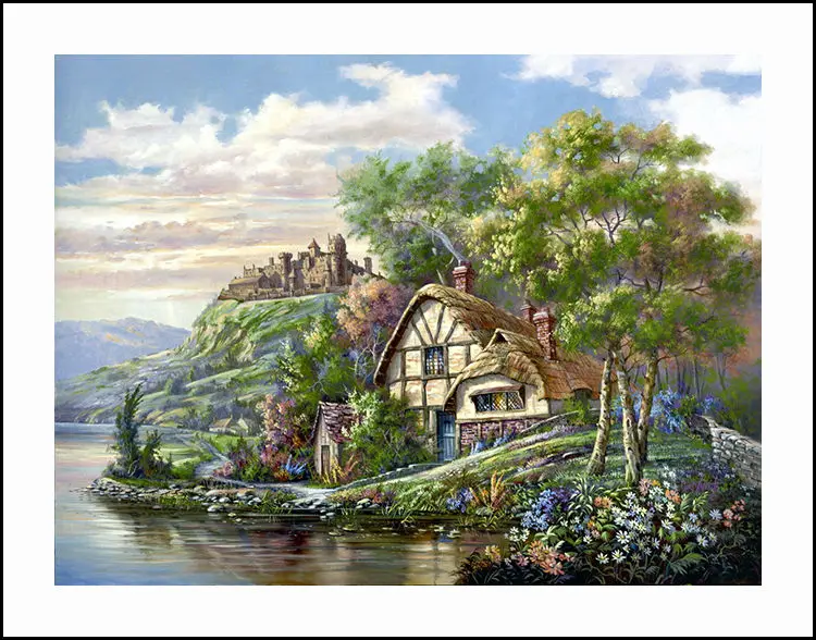 Деревня пейзажи алмаз Вышивка 5D картина вышивки крестом мозаики расшитые