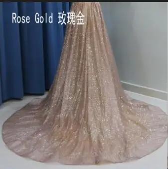 Rose Gold Блестящее Золотое длинное платье для выпускного вечера с блестками сексуальное ТРАПЕЦИЕВИДНОЕ шикарное элегантное женское вечернее торжественное платье - Цвет: Rose Gold