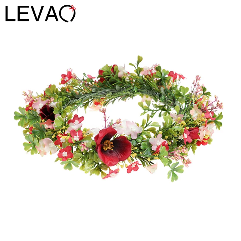 

Венок для волос LEVAO, венок для невесты, украшение для волос, тканевая корона с цветами, аксессуары для волос