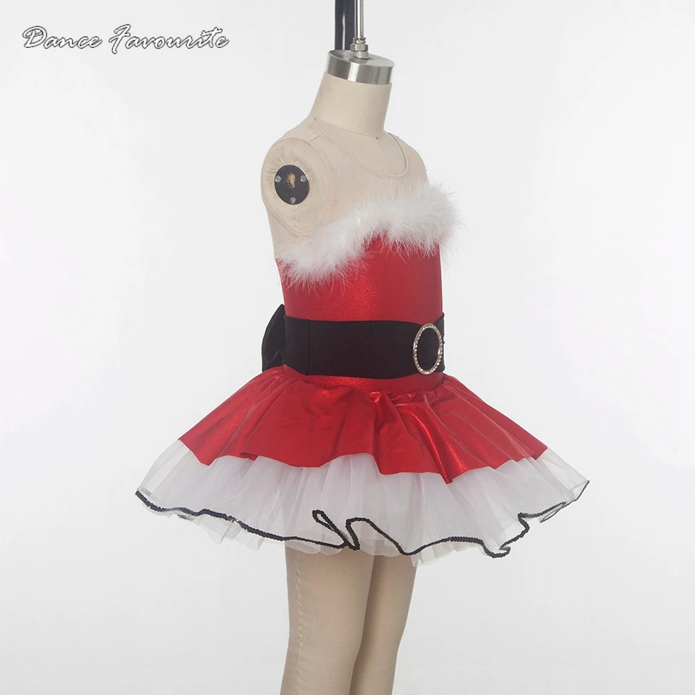 Балетная пачка с красными блестками лиф из спандекса хороший дизайн костюм для