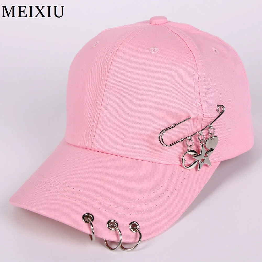 5 Шт./лот Оптовая Металлический Штырь и Хооп Бейсболка Для Женщин девушка Звезда
