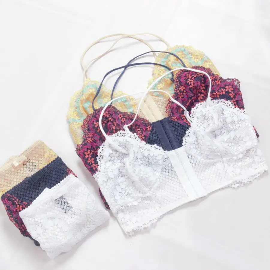 Женский сексуальный комплект с бюстгальтером нижнего белья вышивкой кружевной