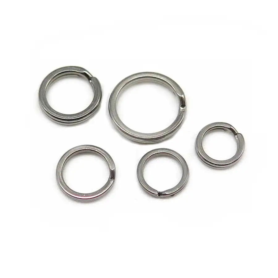 100 шт./лот рыболовное кольцо разрезные кольца из нержавеющей стали для