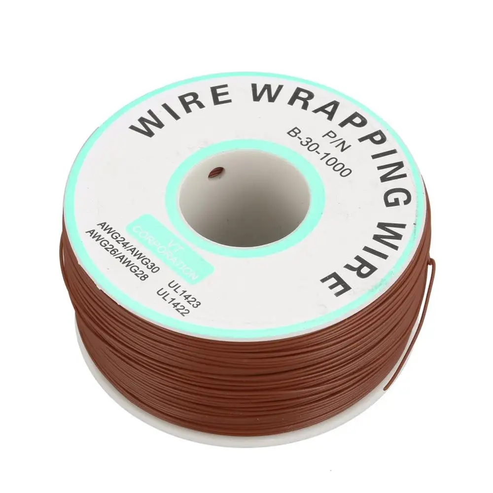 Brown 250 м 30awg одножильный медный провод ОК линия цепи полета линия Pcb Перемычка провода электронный сварочный кабель - Цвет: Brown