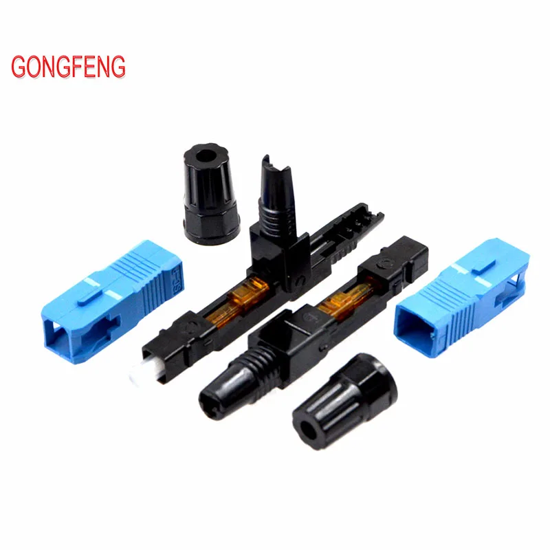 GONGFENG 100 шт. новый хит продаж FTTH волоконно-оптический Быстрый Соединитель SC/UPC/APC