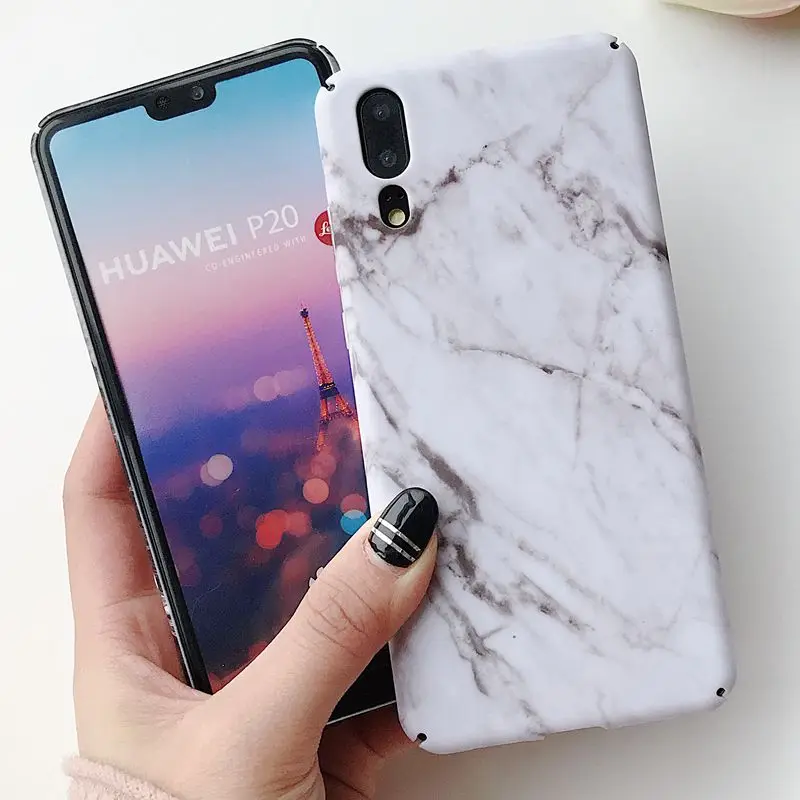Honor 10 Lite мраморный чехол для ETUI huawei P Smart 2019 жесткий пластиковый телефона |